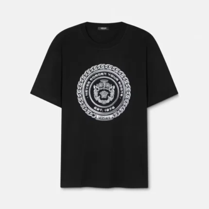 Versace Chain Crest T-Shirt Black Rmwvsts27
